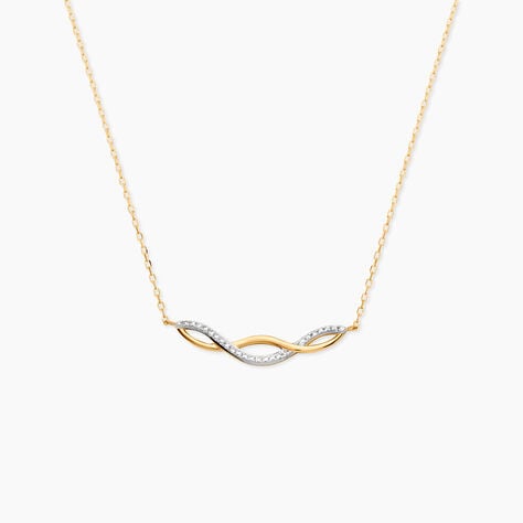 Collier Or Jaune Abisai Diamants - Colliers avec pierres Femme | Marc Orian