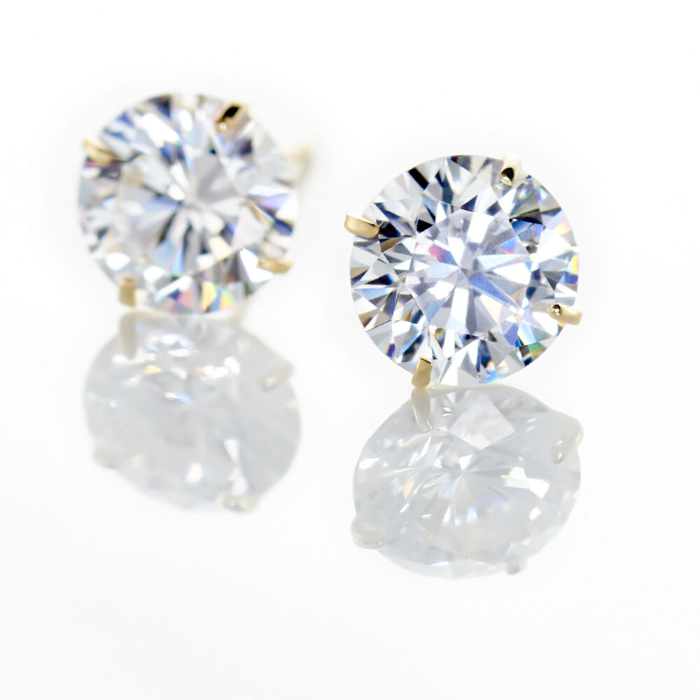 Boucles D'oreilles Puces Or Jaune Katherina Oxyde De Zirconium - Puces Femme | Marc Orian