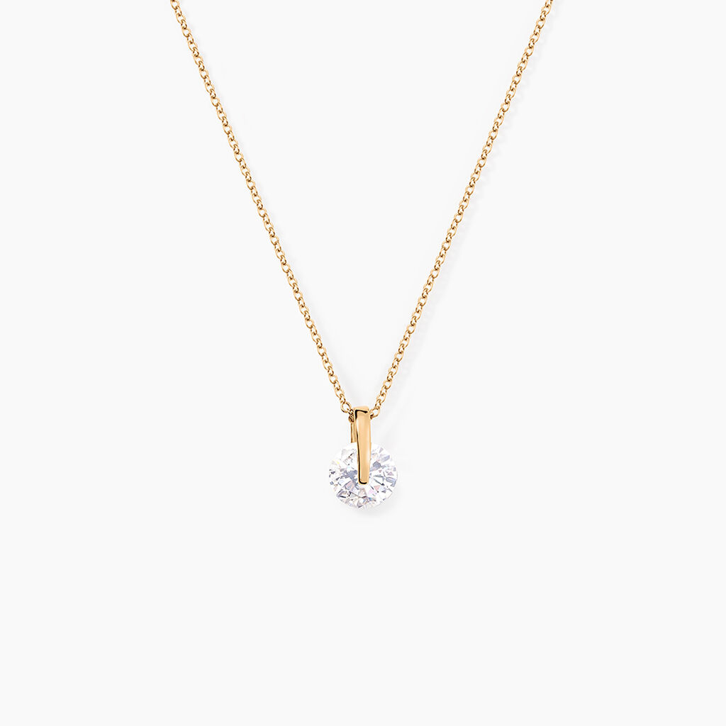Collier Nelina Plaqu&eacute; Or Jaune Oxyde De Zirconium - Colliers avec pierres Femme | Marc Orian