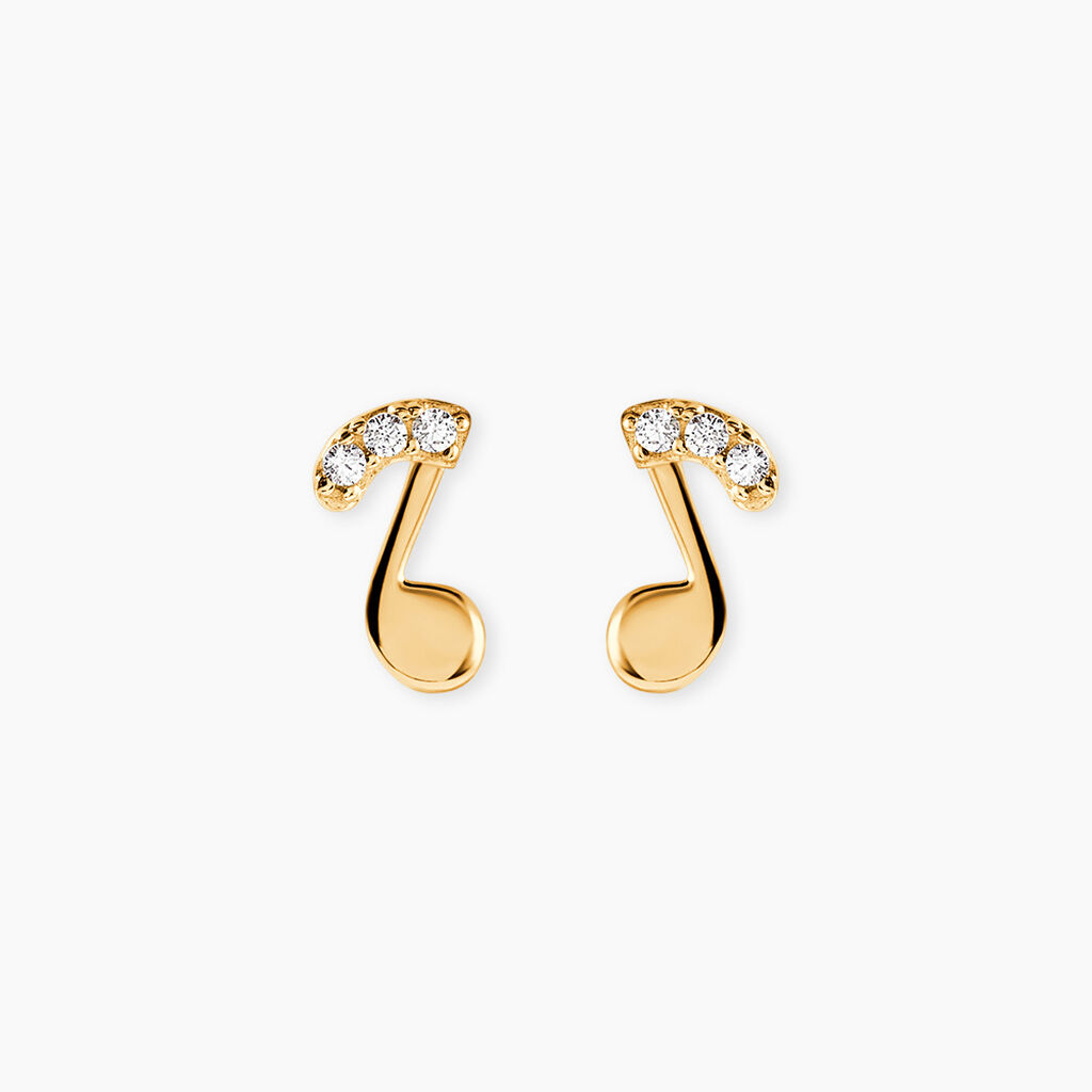 Boucles D'oreilles Or Jaune Xavierine Oxydes - Pendantes Femme | Marc Orian