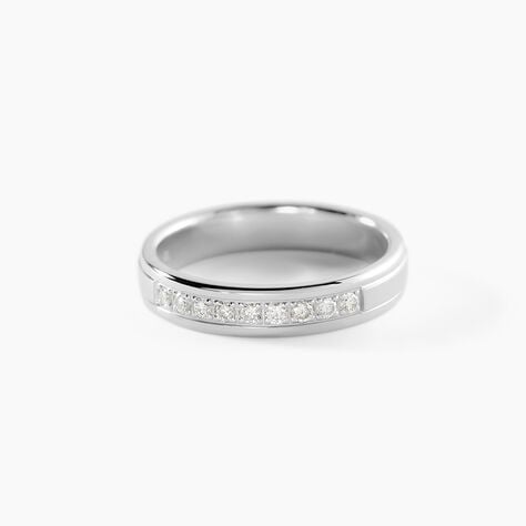Alliance Serti Pave Or Blanc Diamant - Alliances duo Unisex | Marc Orian