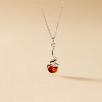 Collier Famata Argent Blanc Ambre - Colliers avec pierres Femme | Marc Orian