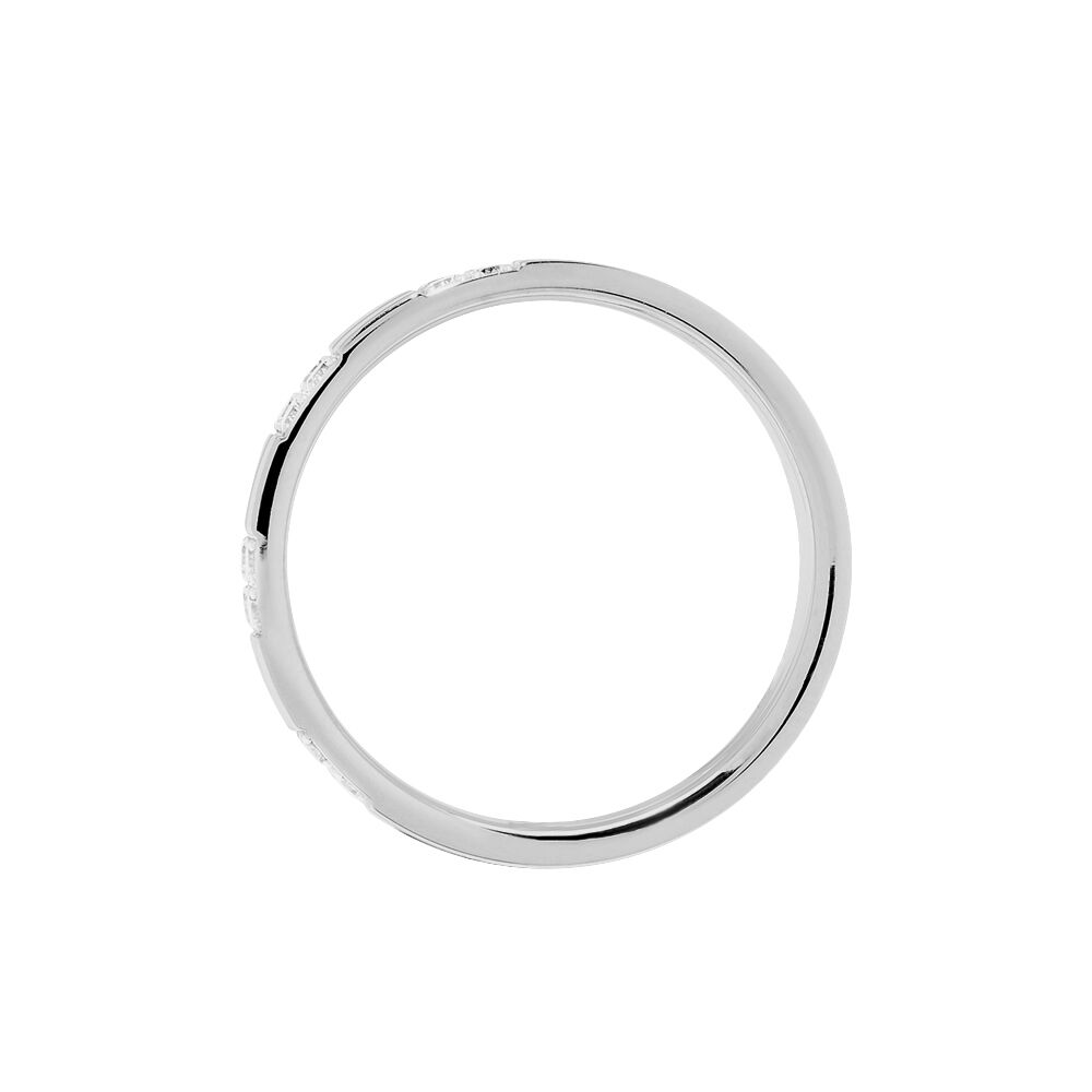 Alliance Lenaya Or Blanc Diamant - Alliances personnalisées Femme | Marc Orian