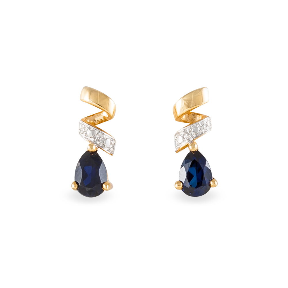 Boucles D'oreilles Pendantes Yakine Plaque Or Jaune Oxyde De Zirconium - Pendantes Femme | Marc Orian