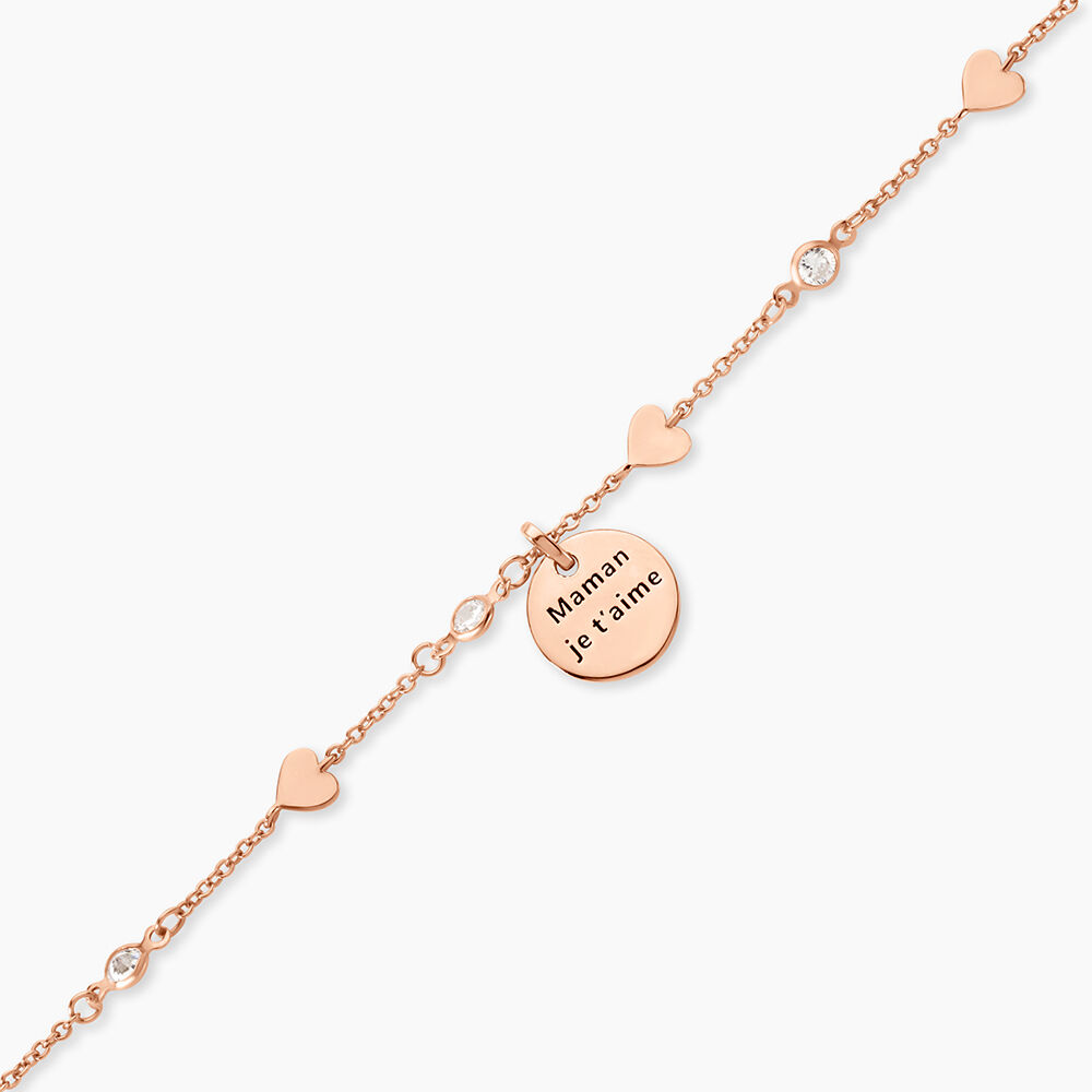 Bracelet Nueva Argent Rose Oxyde De Zirconium - Bracelets Medailles Femme | Marc Orian