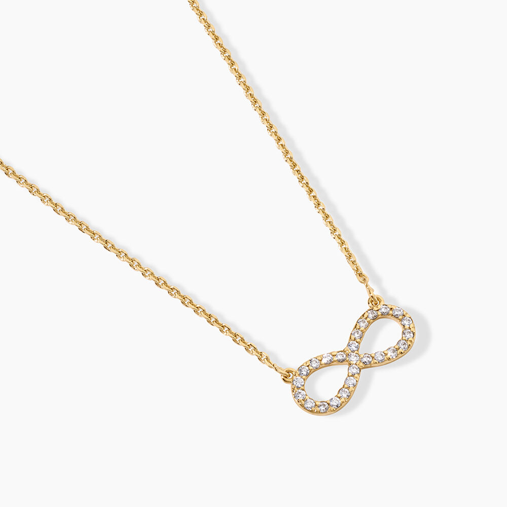 Collier Klothilda Argent Dor&eacute; A L'Or 750/1000 Oxyde De Zirconium - Colliers avec pierres Femme | Marc Orian