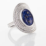 Bague Takara Argent Blanc Lapis Lazuli - Bagues de promesse Femme | Marc Orian