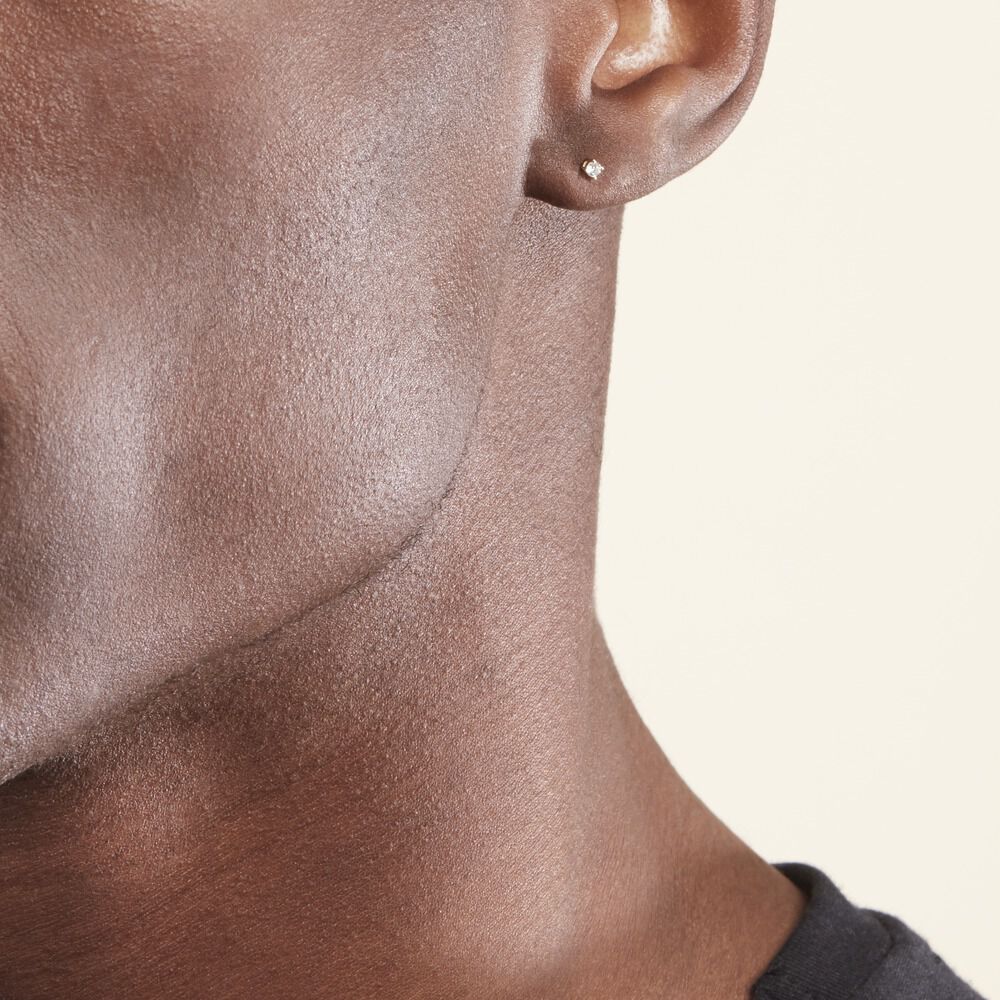 Boucles D'oreilles Puces Aphrodite Or Jaune Diamant - Puces Famille | Marc Orian