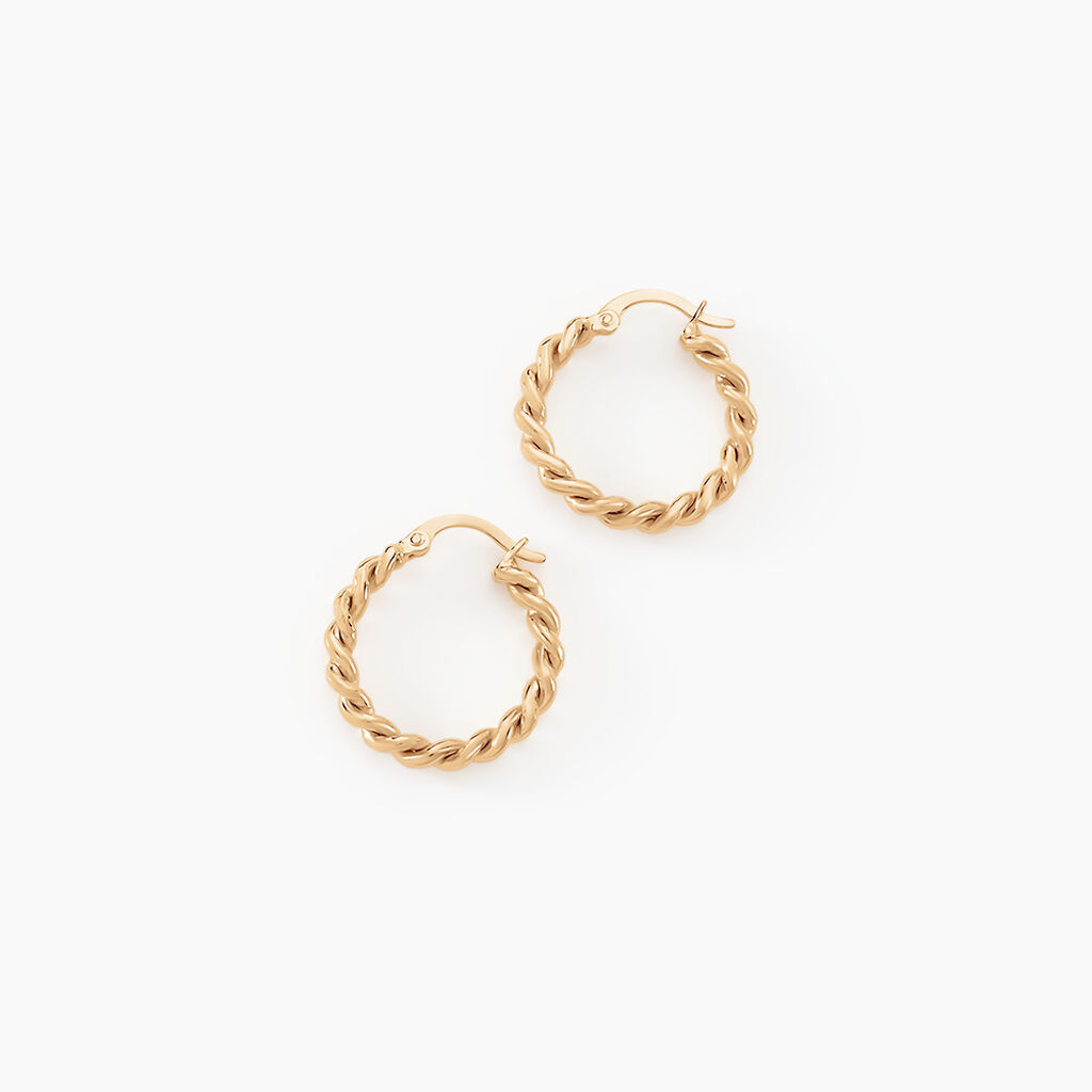 Créoles Plaqué Or Jaune Isaiah - Créoles Femme | Marc Orian