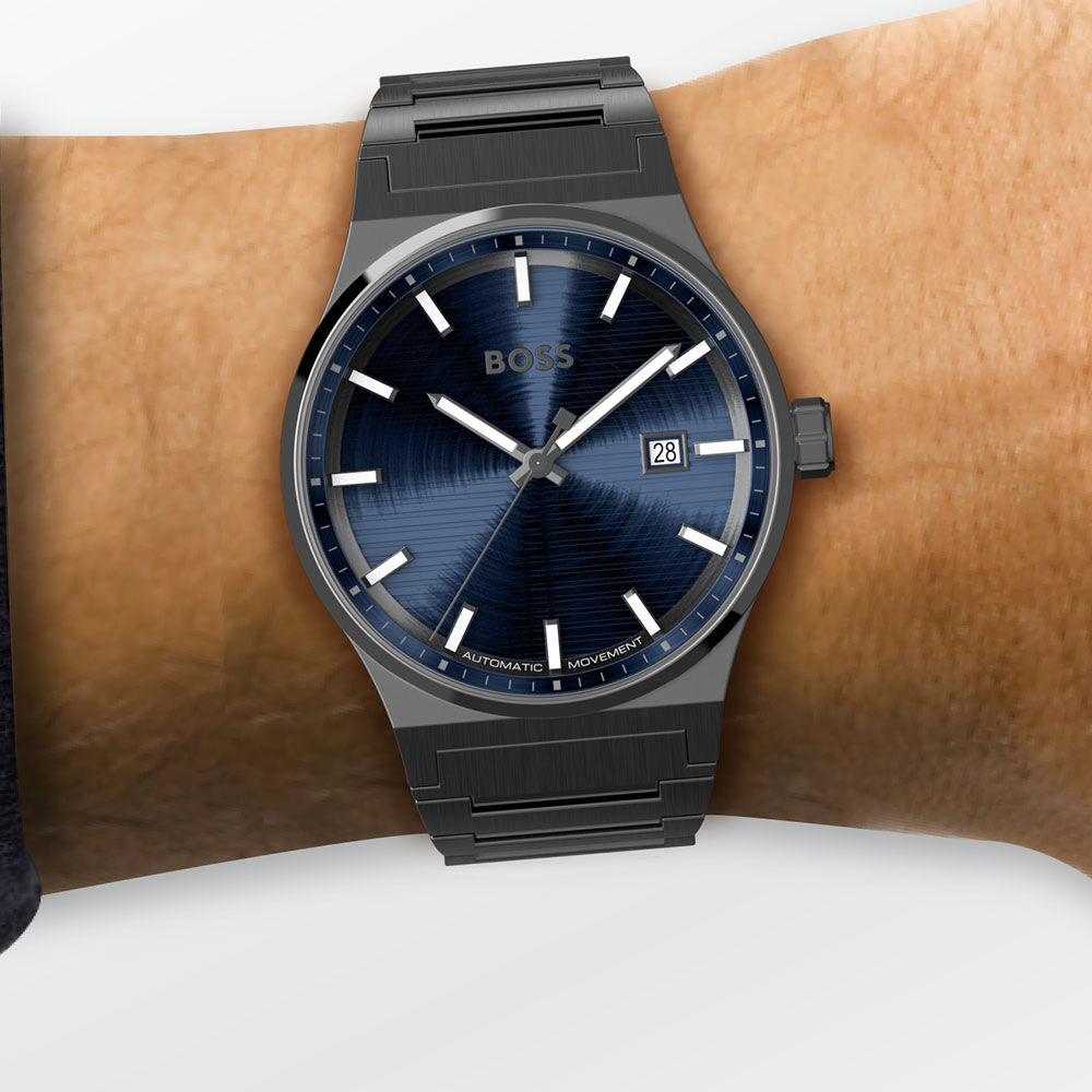 Montre Boss Candor Auto Bleu - Montres automatiques Homme | Marc Orian