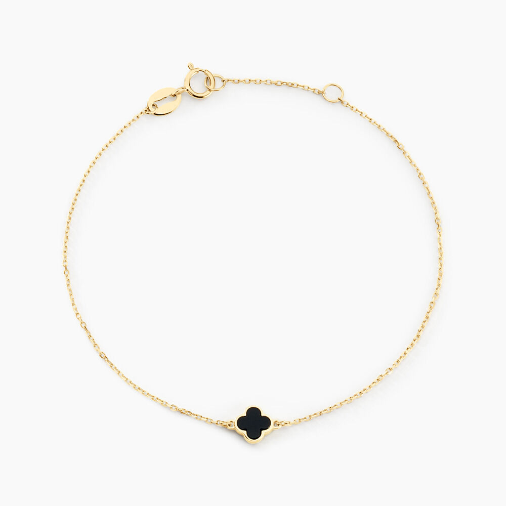 Bracelet Stellya Or Jaune Onyx - Bracelets cha&icirc;nes Femme | Marc Orian