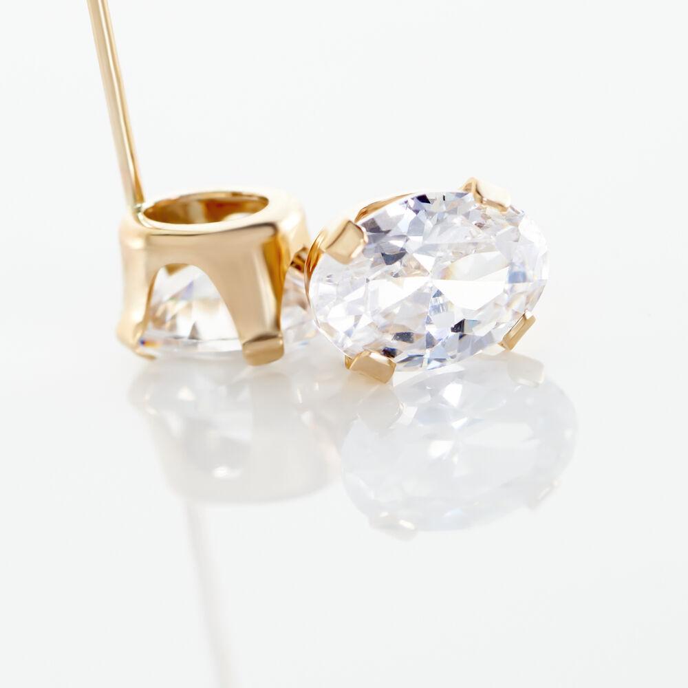 Boucles D'oreilles Puces Elea Or Jaune Oxyde - Puces Femme | Marc Orian