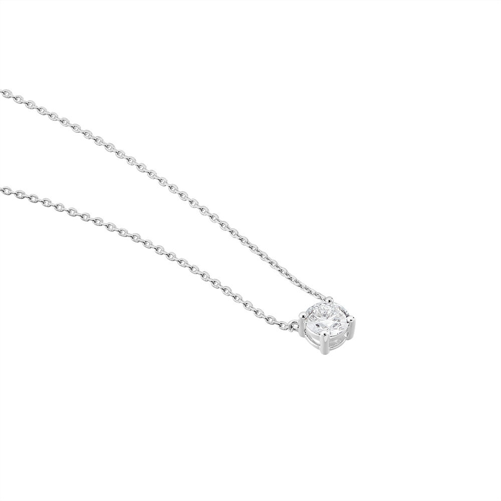 Collier Aphrodite Or Blanc Diamant Synthetique - Colliers avec pierres Femme | Marc Orian