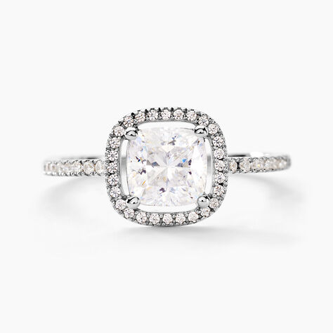 Bague Adrienne Or Blanc Oxyde De Zirconium - Solitaires Femme | Marc Orian