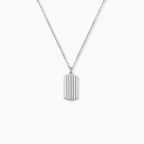 Collier Dany Argent Blanc - Colliers fantaisie Homme | Marc Orian
