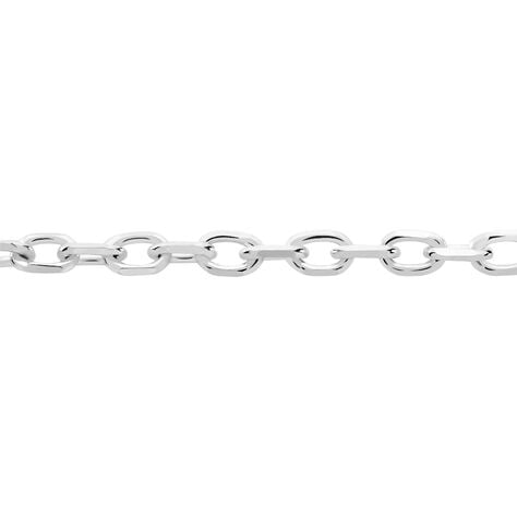 Cha&icirc;ne Igoa Maille For&ccedil;at Diamantee Or Blanc - Chaines Femme | Marc Orian