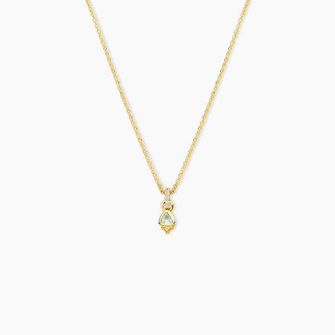 Collier Poem Argent Jaune Topaze Oxyde De Zirconium - Colliers avec pierres Femme | Marc Orian