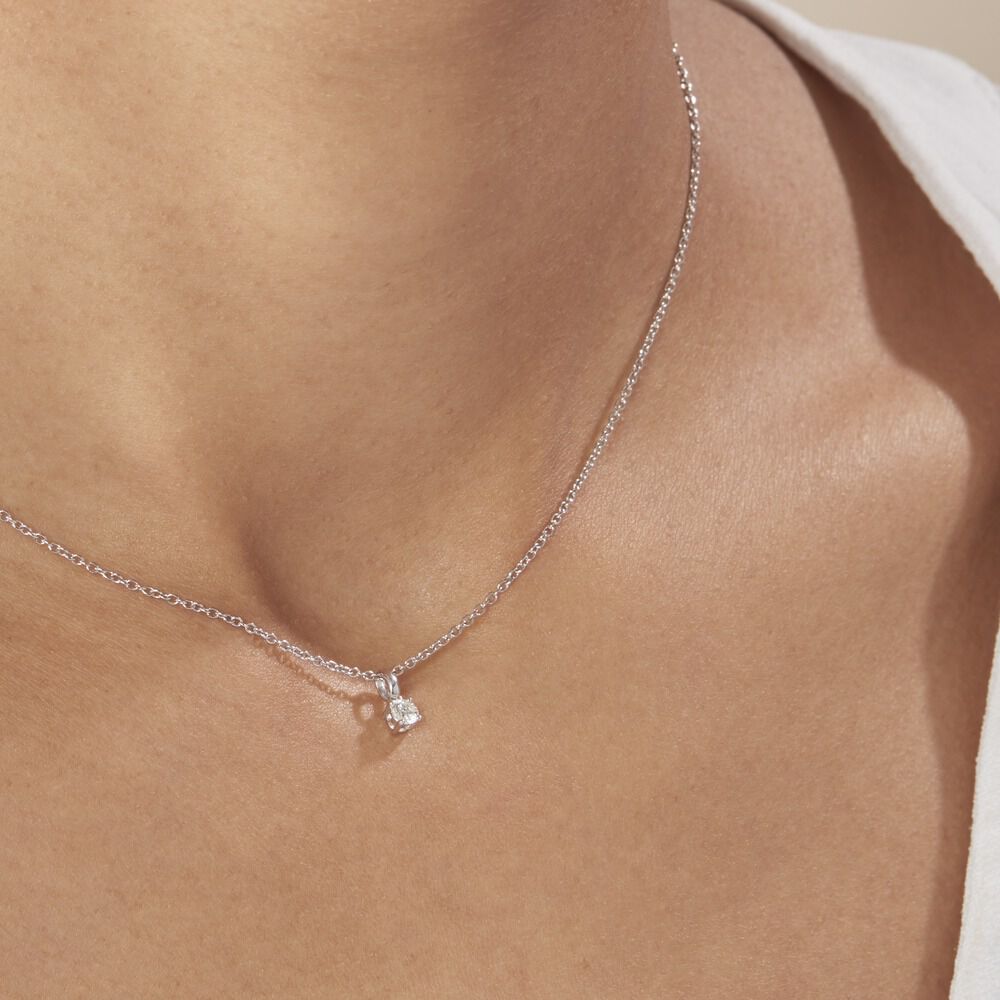 Pendentif Aphrodite Or Blanc Diamant - Pendentifs Femme | Marc Orian