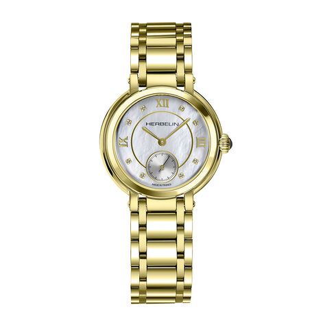 Montre Herbelin Galet Nacre Blanche - Montres &eacute;tanches Femme | Marc Orian