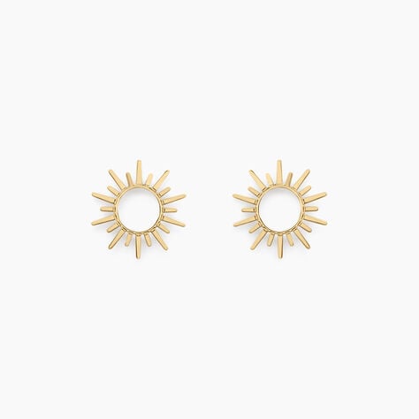 Boucles D'oreilles Puces Soleil Eternel Or Jaune - Puces Femme | Marc Orian