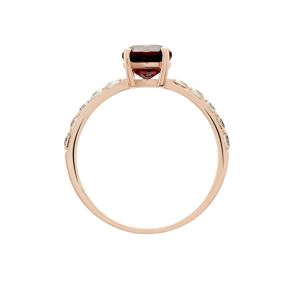 Bague Or Rose Monroe Rhodolite Oxydes De Zirconium - Bagues avec pierre Femme | Marc Orian