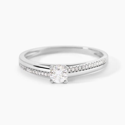 Bague Solitaire Alexandra Or Blanc Diamant - Solitaires Femme | Marc Orian
