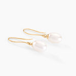 Boucles D'oreilles Pendantes Baroque Or Jaune Perle De Culture - Boucles d'oreilles mariage Femme | Marc Orian