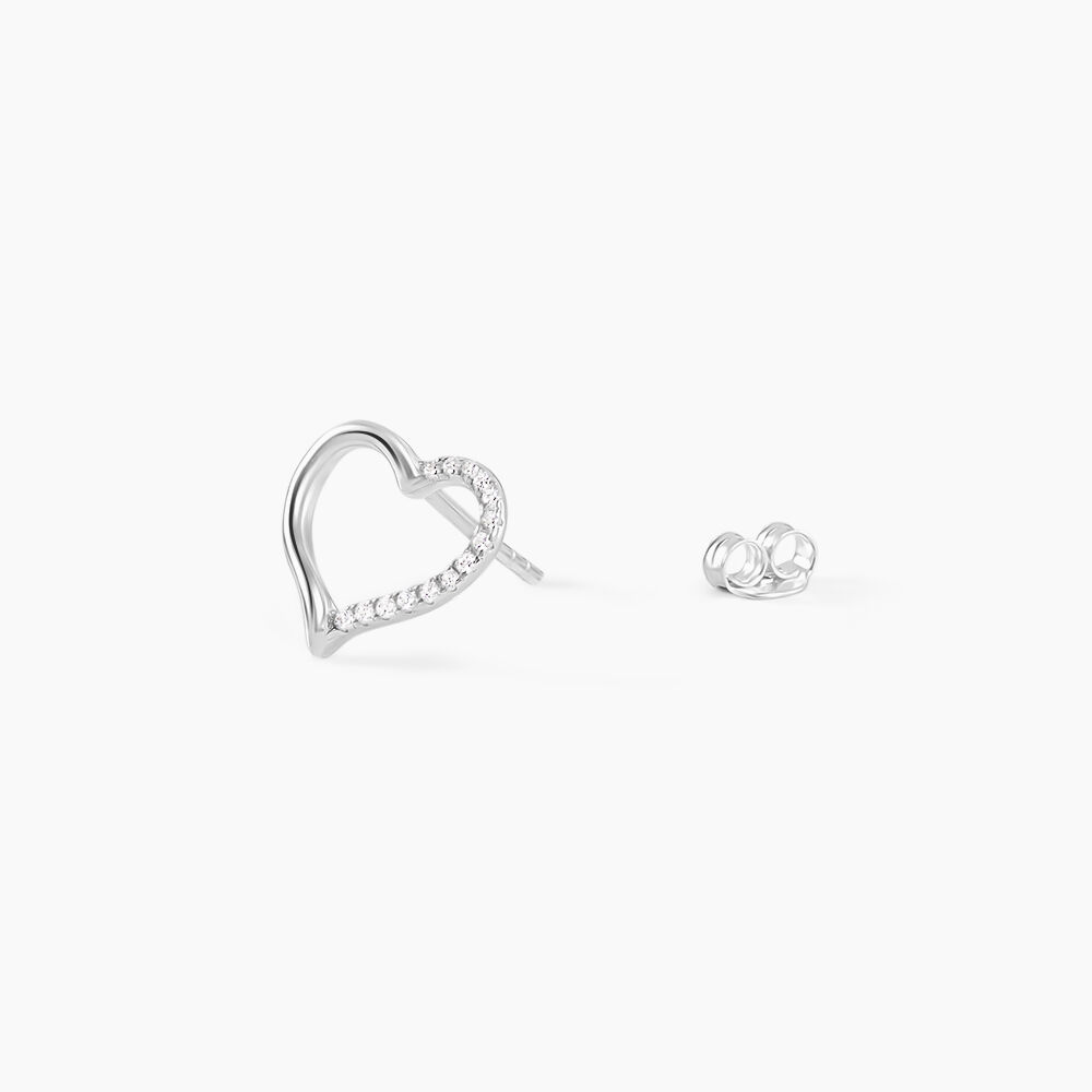 Boucles D'oreilles Puces Salona Argent Blanc Oxyde De Zirconium - Puces Femme | Marc Orian