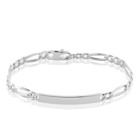 Bracelet Identité Argent Blanc Vivian - Gourmettes Homme | Marc Orian