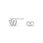 Boucles D'oreilles Puces Lehinaae Argent Blanc - Puces Femme | Marc Orian