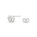 Boucles D'oreilles Puces Lehinaae Argent Blanc - Puces Femme | Marc Orian