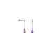 Boucles D'oreilles Pendantes Goutte Or Blanc Amethyste - Pendantes Femme | Marc Orian