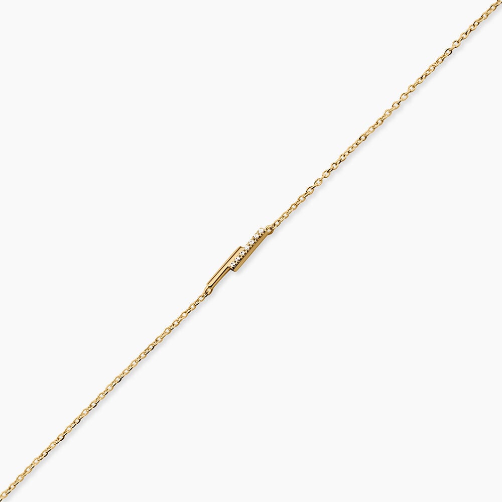 Bracelet Ga&iuml;da Argent Dor&eacute; A L'Or 750/1000 Oxyde De Zirconium - Bracelets cha&icirc;nes Femme | Marc Orian