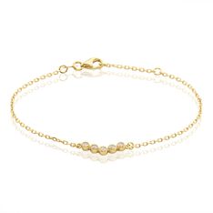 Bracelet Plaque Or Ledwine Oxydes De Zirconium - Bracelets chaînes Femme | Marc Orian