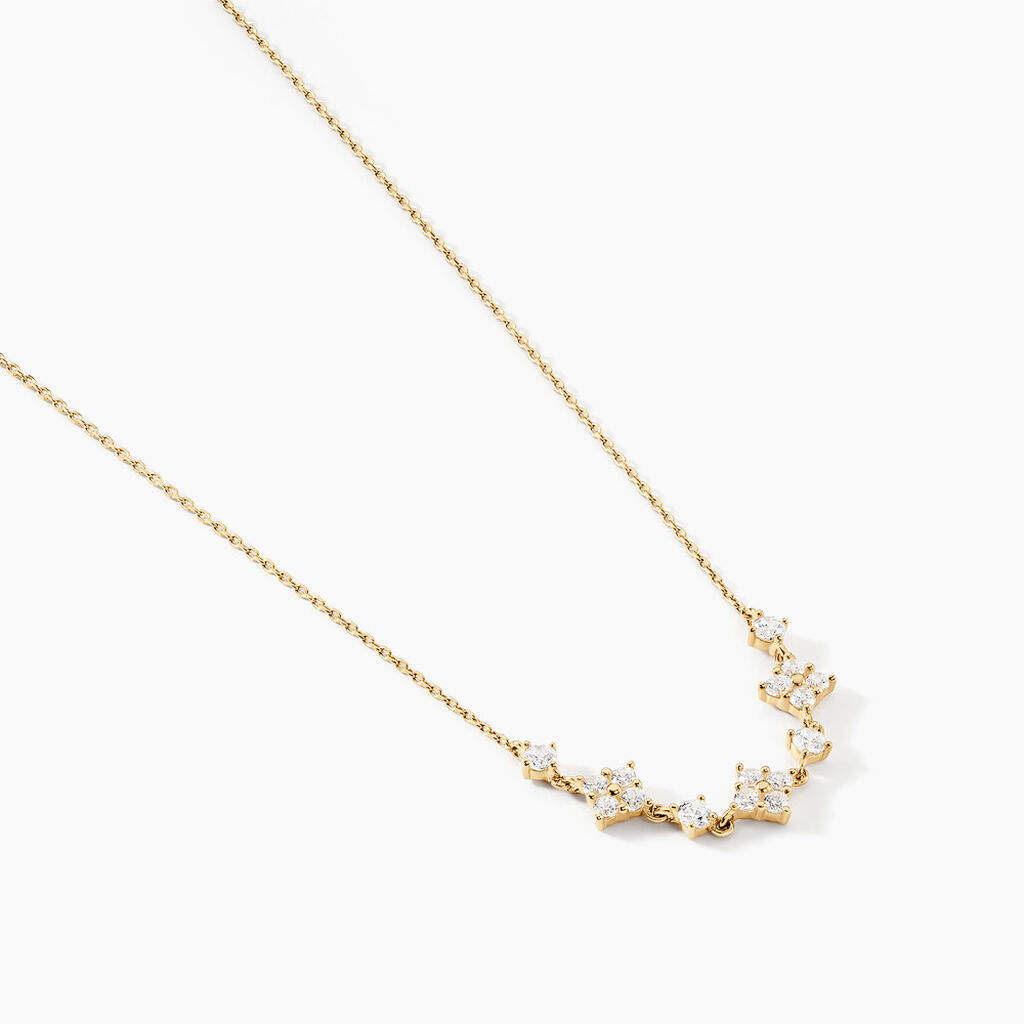 Collier Majestueuse Or Jaune Oxyde De Zirconium - Colliers avec pierres Femme | Marc Orian