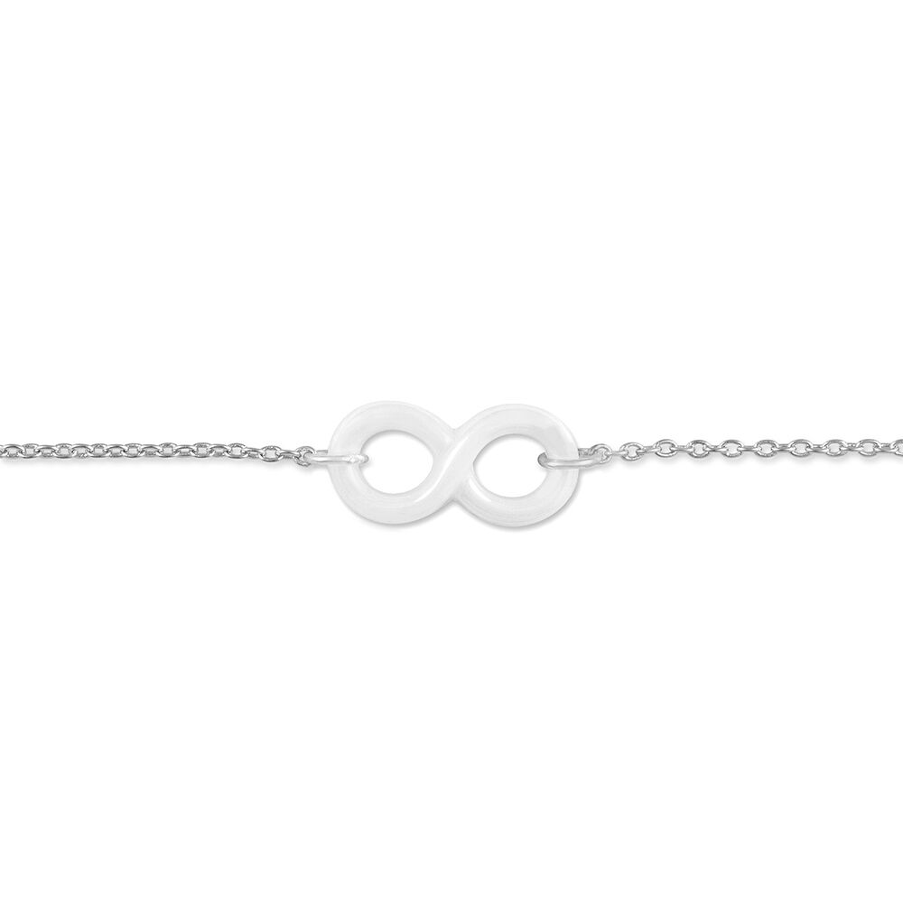 Bracelet Alicia Argent Blanc Céramique - Bracelets chaînes Femme | Marc Orian