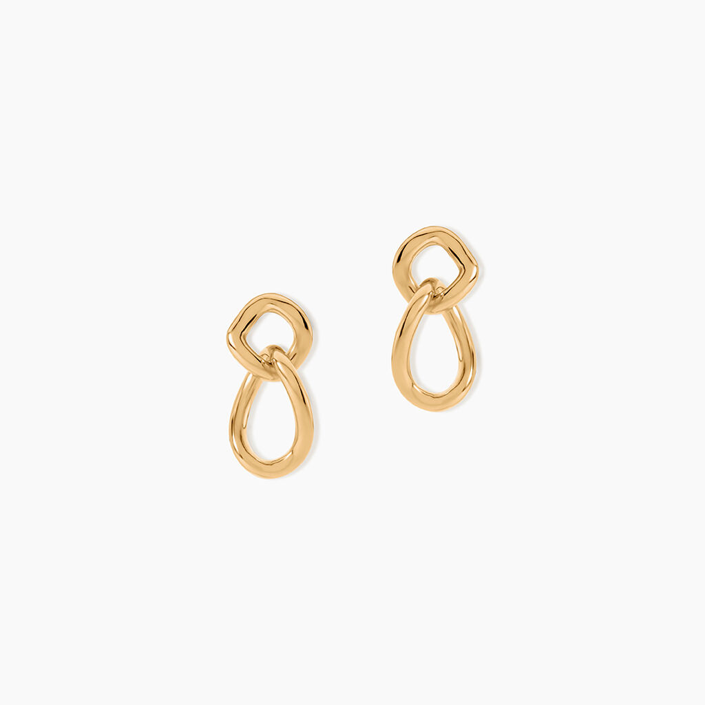Boucles D'Oreilles Pendantes Elanna Plaqu&eacute; Or Jaune - Pendantes Femme | Marc Orian