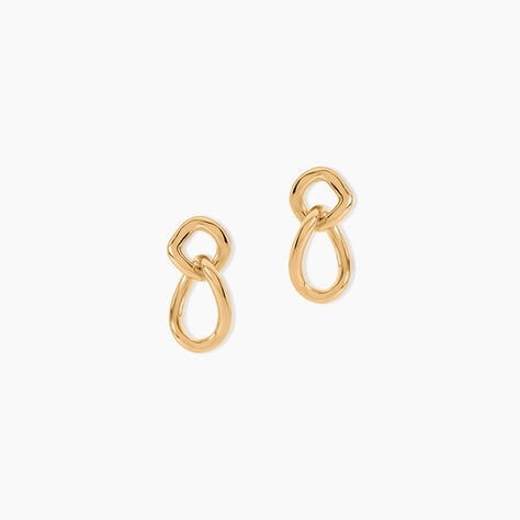 Boucles D'Oreilles Pendantes Elanna Plaqu&eacute; Or Jaune - Pendantes Femme | Marc Orian