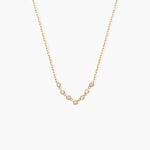 Collier Cinthya Argent Dor&eacute; A L'Or 750/1000 Oxyde De Zirconium - Colliers avec pierres Femme | Marc Orian