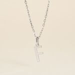 Pendentif Ionia Lettre Or Blanc - Pendentifs Famille | Marc Orian
