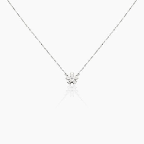 Collier Oskari Argent Blanc Oxyde De Zirconium - Colliers avec pierres Femme | Marc Orian