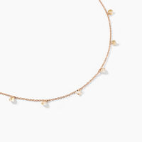 Collier Collie Argent Rose Oxyde De Zirconium