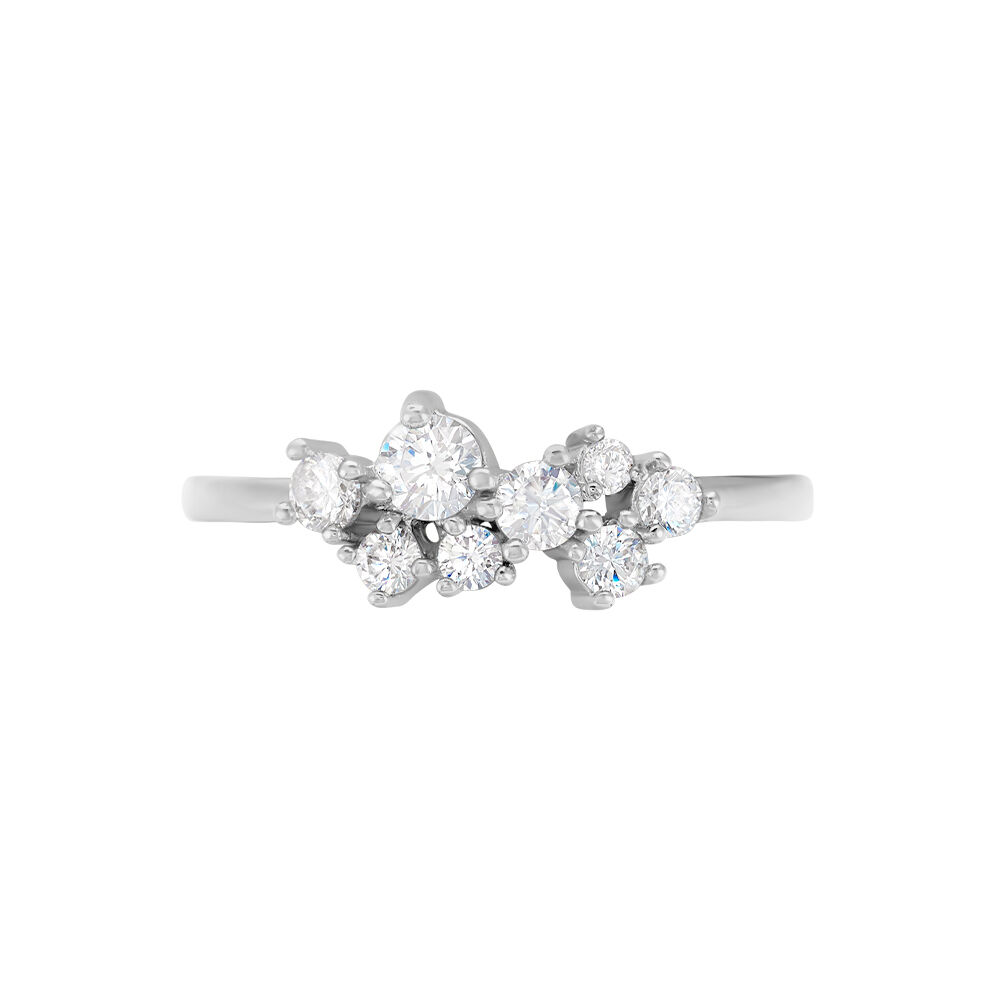 Bague Eden Argent Blanc Oxyde De Zirconium - Bagues avec pierre Femme | Marc Orian