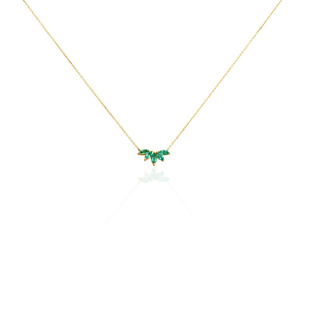 Collier Josslyn Or Jaune Emeraude - Colliers avec pierres Femme | Marc Orian