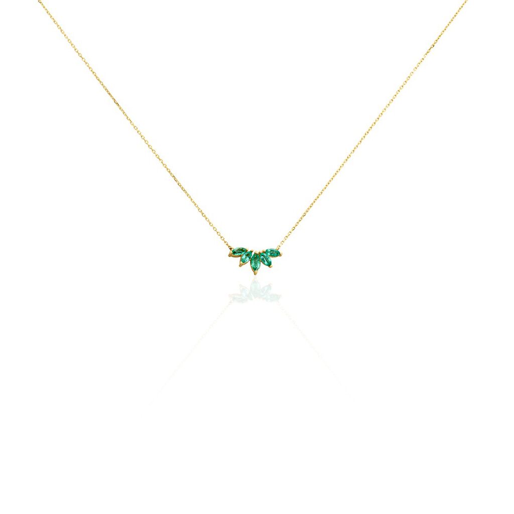 Collier Josslyn Or Jaune Emeraude - Colliers avec pierres Femme | Marc Orian