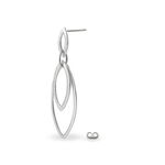 Boucles D'oreilles Pendantes Toupie Argent Blanc - Pendantes Femme | Marc Orian
