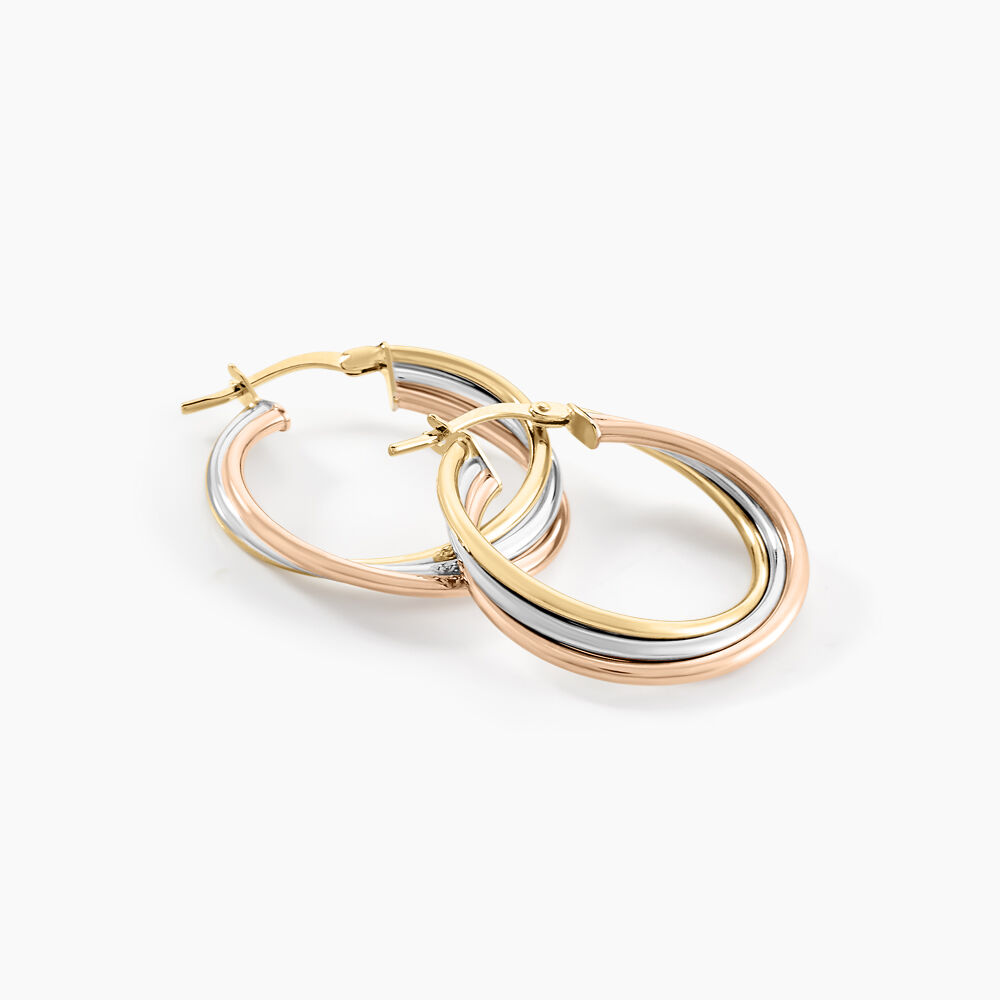 Créoles Tanya Or Tricolore - Créoles Femme | Marc Orian