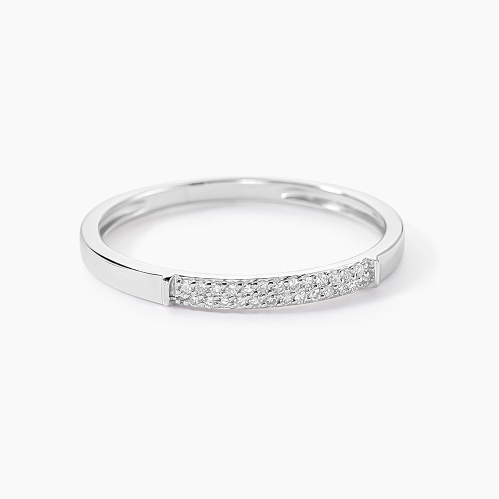 Alliance Amani Or Blanc Diamant - Parures de mariage Femme | Marc Orian