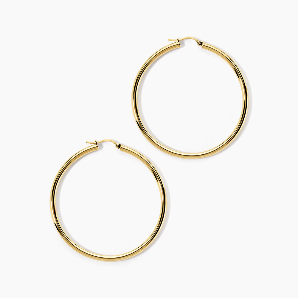 Creoles Mitya Acier Ip Doré - Créoles Femme | Marc Orian