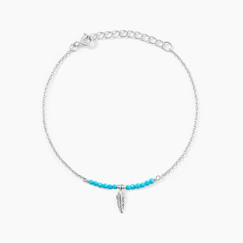 Bracelet Lottie Argent Blanc Turquoise - Bracelets chaînes Femme | Marc Orian
